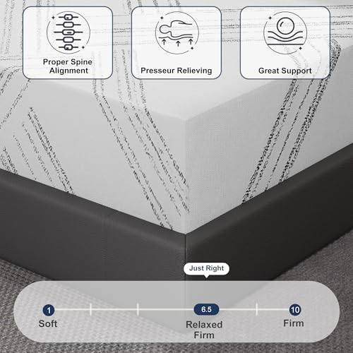 8 Inch King Memory Foam Mattress in a Box, Medium Firm Gel Foam, view 6