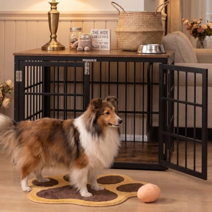 Dog Crate Furniture 42 Inch Indoor Crate for Large Dog Wooden Kennel, view 3