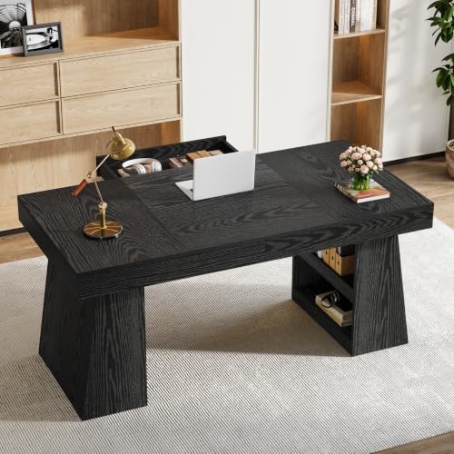 55-Inch Executive Desk with Drawer, view 5