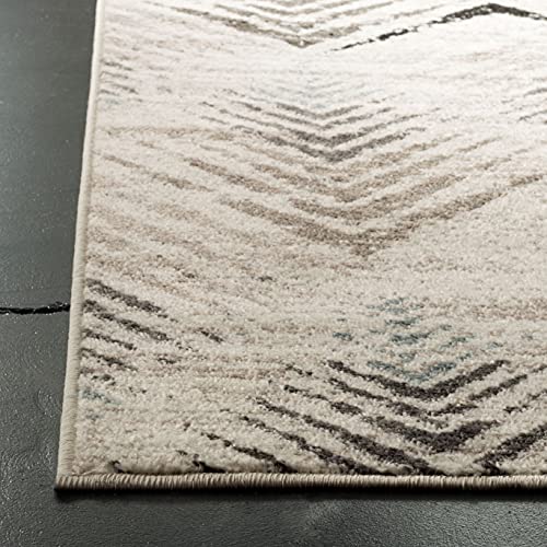 SAFAVIEH Amsterdam Collection Runner Rug - 2'3" x 8', Cream & Beige, Modern Design, Non-Shedding & Easy Care, Ideal for High Traffic Areas in Living Room, Bedroom (AMS110A)