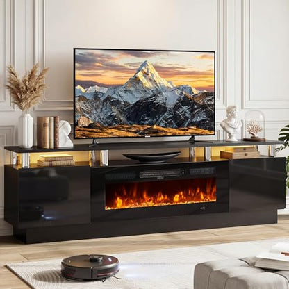 80" Fireplace TV Stand for TVs UP to 90", view 2