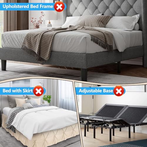 2 Pack Non Slip Mattress Gripper for Metal Bed Frame