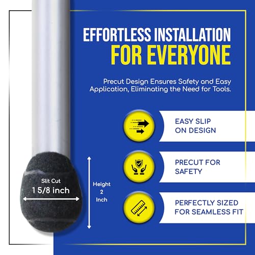 Smaller Walker PreCut Tennis Ball Glides Heavy Duty Long Lasting Furniture Leg Floor Protection Walker Accessories for Hard Floor Surfaces 2 Inch Size-One Pair