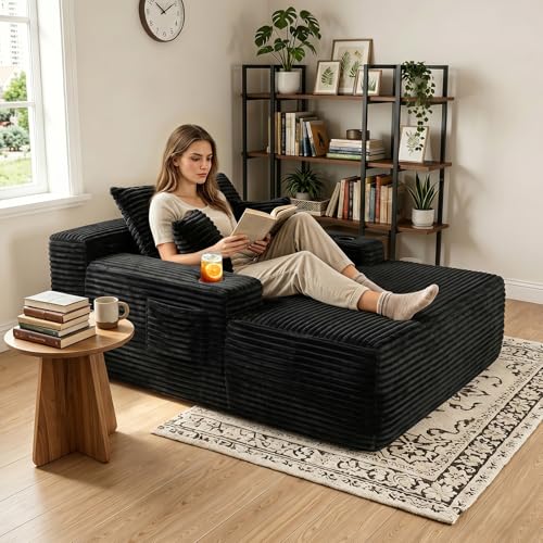 65" Oversized Boneless Chaise Lounge Chair Indoor, view 7