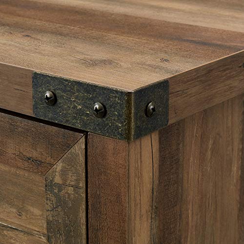 Cass Modern Farmhouse Double Barn Door Accent Cabinet, 30 Inch, Rustic Oak, view 7