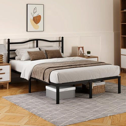 Snaye 14 Inch Full Size Bed Frame with Headboard, view 7