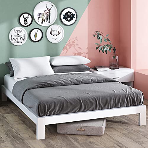 Arnav Metal Platform Bed Frame, Wood Slat Support, No Box Spring Needed, view 2