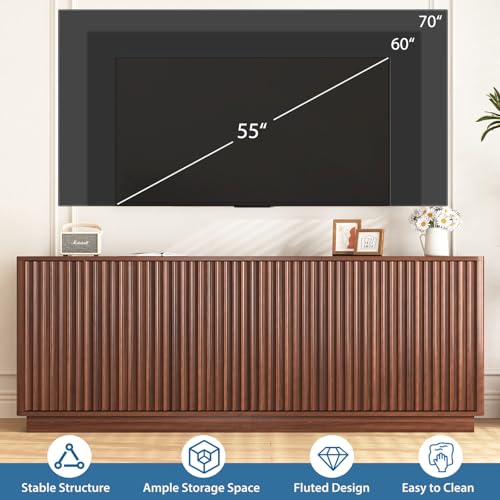 70'' Fluted TV Stand, view 6