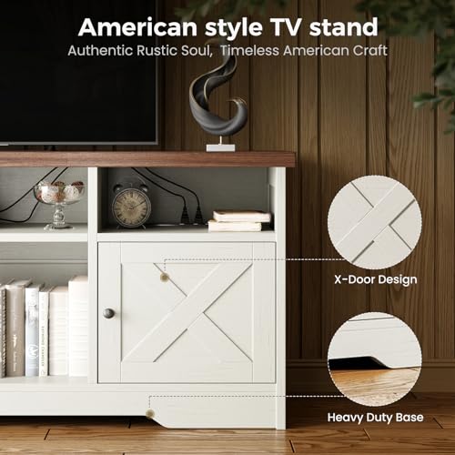 TV Stand for 65 Inch TV, Entertainment Center, White, view 6
