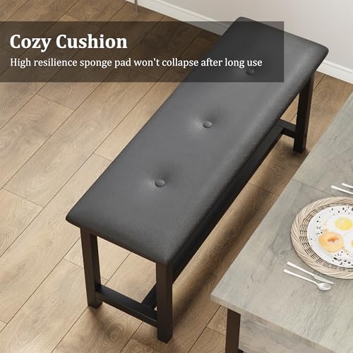 Dining Table Set for 4, Kitchen Dining Table Set with Upholstered Benches, Kitchen Dining Room Table with Storage Drawers & Wine Rack for Small Space, Light Grey