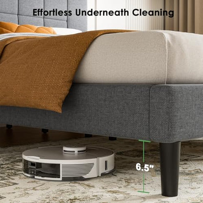 Queen Size Bed Frame, Sturdy and Durable with 12 Support Legs, 1300 lbs Capacity, view 7