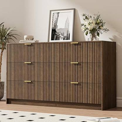 6 Drawer Dresser for Bedroom, view 2
