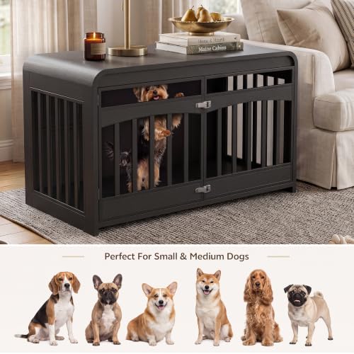 Dog Crate Furniture, 39'' Dog Kennel Indoor for Small/Medium Dogs, view 4