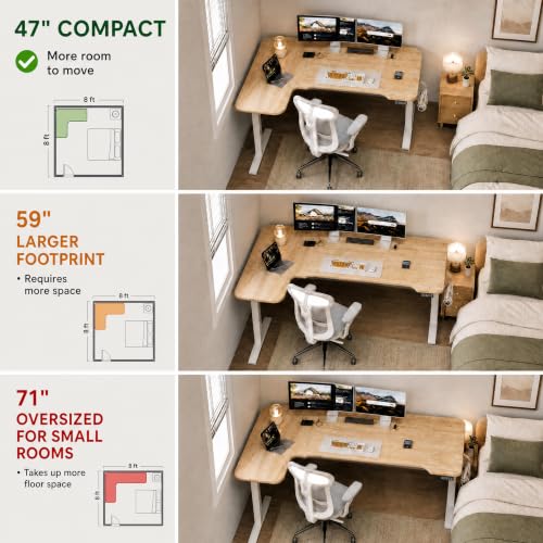 47" L Shaped Standing Desk, view 6