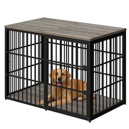 54'' XXXL Dog Crate Furniture with 3 Doors for Large Dogs, view 2