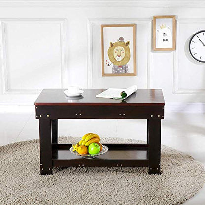 Kids Activity Table with Board for Bricks Activity Play Table (Dark Brown), view 8