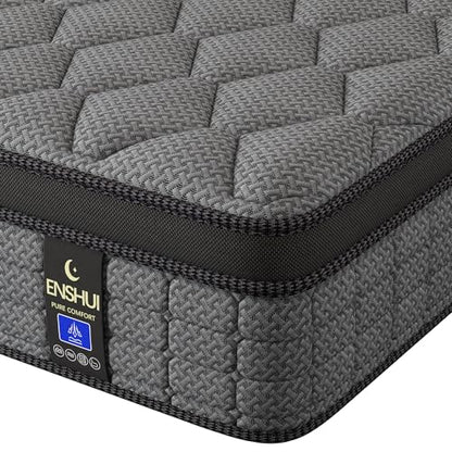 12 Inch Twin Mattress, Medium Hybrid Twin Size Mattress in a Box, view 2