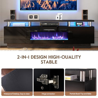 80" Fireplace TV Stand for TVs UP to 90", view 8