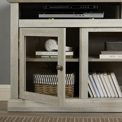 Farmhouse TV Stand for 65 Inch TV, Wide Entertainment Center Gray, view 4