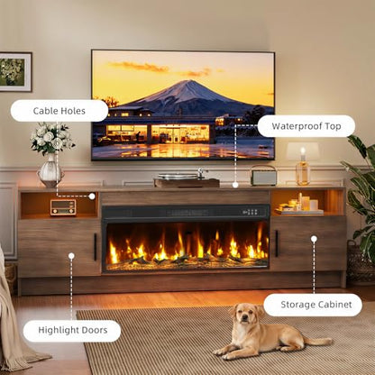 TV Stand with Fireplace, view 7