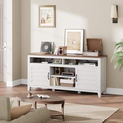 63 Inch TV Stand, Entertainment Center with Adjustable Shelves, view 4