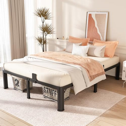Heavy Duty Steel Bed Frame with Round Edges, Black, view 7