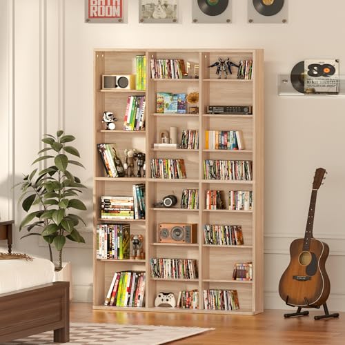 8 Tier Tall Display Cabinet, Natural Media Storage Cabinet11, view 3