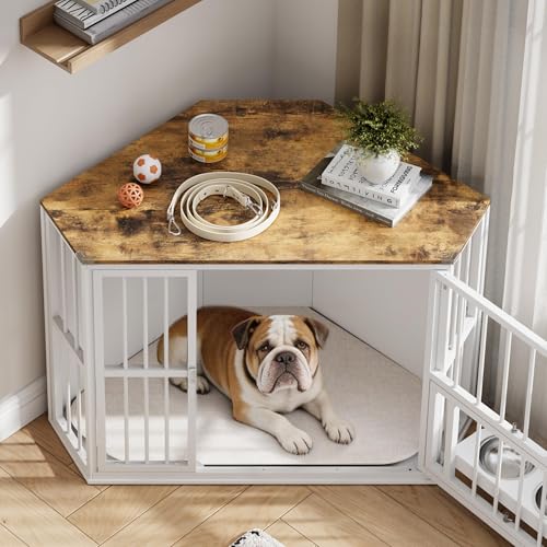 42.5" Corner Dog Crate Furniture End Table, view 6