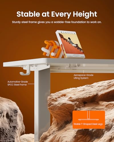 Height Adjustable Electric Standing Desk, 48 x 24 Inches Sit Stand up Desk, view 6