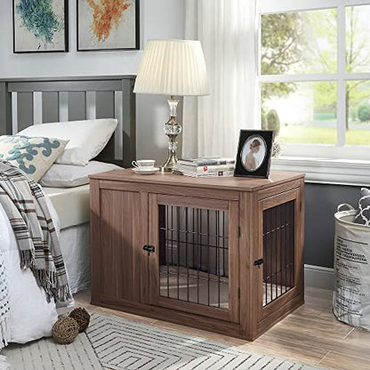 36 Inch Furniture Style Dog Crate with Cushion for Medium Dogs, view 3