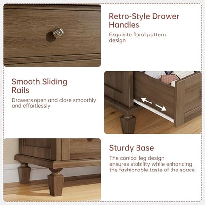 8 Drawer Dresser for Bedroom, view 6