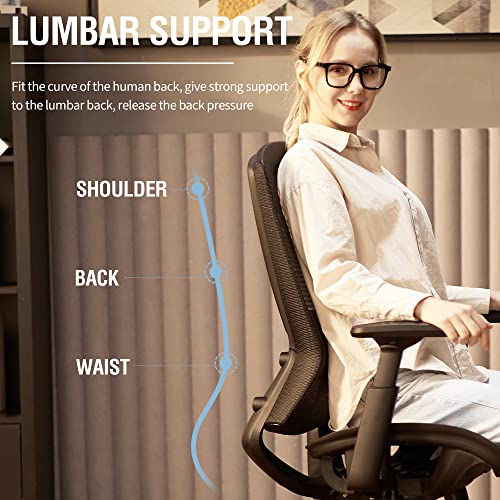 Ergonomic Mesh Office Chair, Comfy Computer Desk Chair, view 5