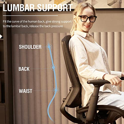 Ergonomic Mesh Office Chair, Comfy Computer Desk Chair, view 5