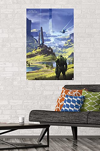 Halo Infinite - Master Chief Valley Wall Poster, 34L" x 22.4W", Unframed Version