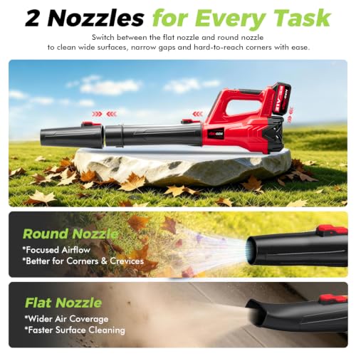 Electric Leaf Blower Cordless with Battery and Charger for Lawn Care Small, view 7