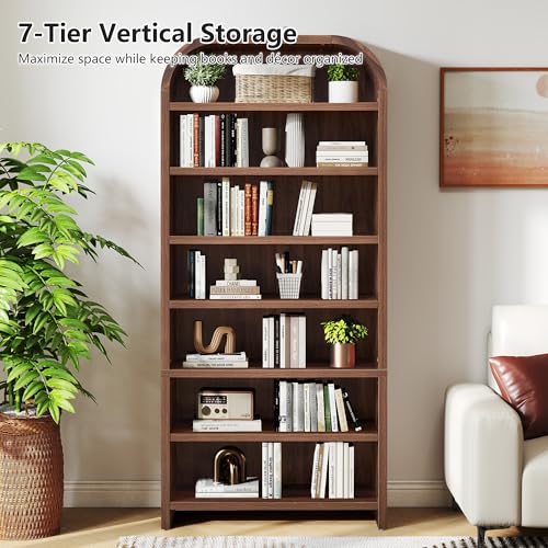 70" Tall Arched Bookcase, view 6