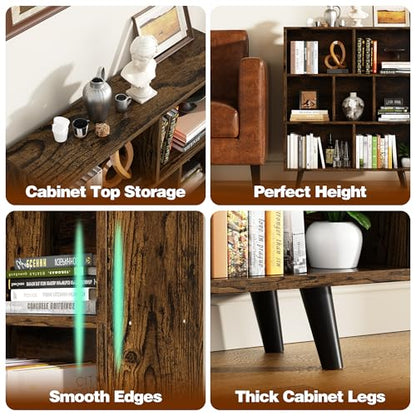 Cube Storage Organizer, 3 Tier Mid-Century Bookcase with Legs Cubeicals Retro Wood Organizer Storage Bookcase, Freestanding Open Book Shelves for Bedroom,Living Room,Office(Brown)