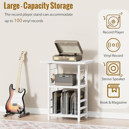 Record Player Stand with Extended Desktop, view 4