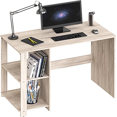 38-Inch Home Office Computer Desk with Shelves, Maple, view 2