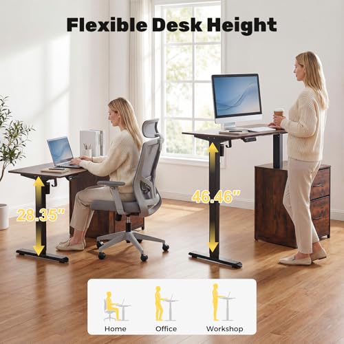 Compact Electric Height Adjustable Standing Desk, view 8