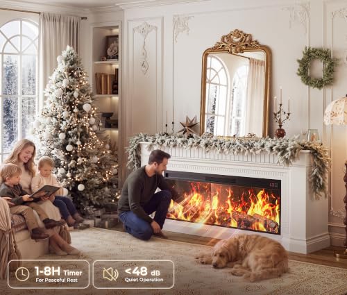 70'' Fireplace TV Stand with 48'' Electric Fireplace, view 5