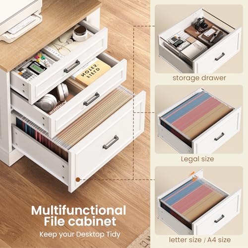 Farmhouse L Shaped Electric Standing Desk, view 6