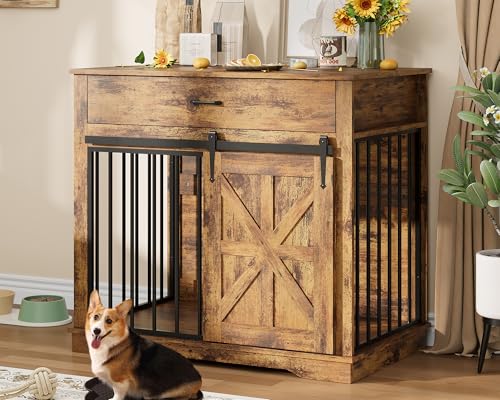 37.8" Dog Crate Furniture, view 3