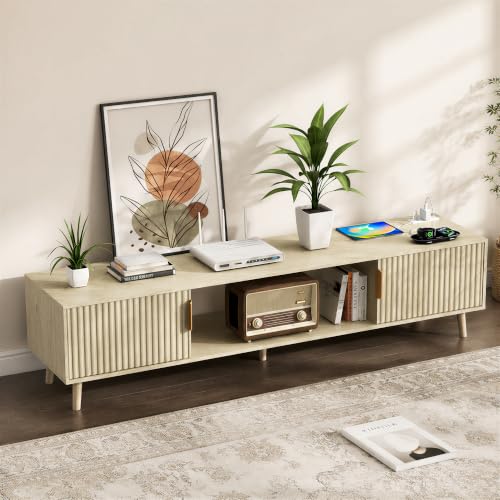 70" Fluted TV Stand for for 65/70/75/80 Inch TVs, view 4