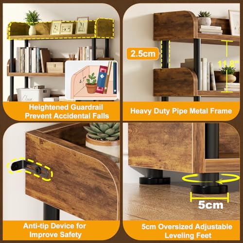 6-Tier Tall Open Bookshelf, view 5