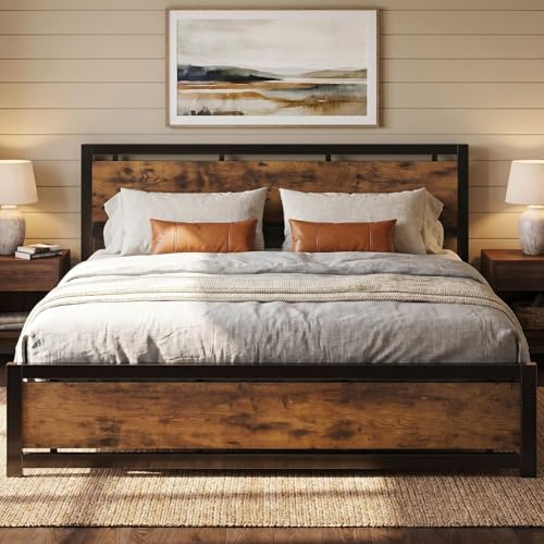 King Size Bed Frame with Headboard and Footboard, view 2