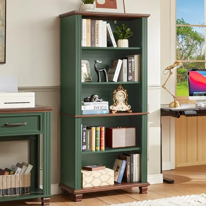70" Tall Green Bookshelf, view 6