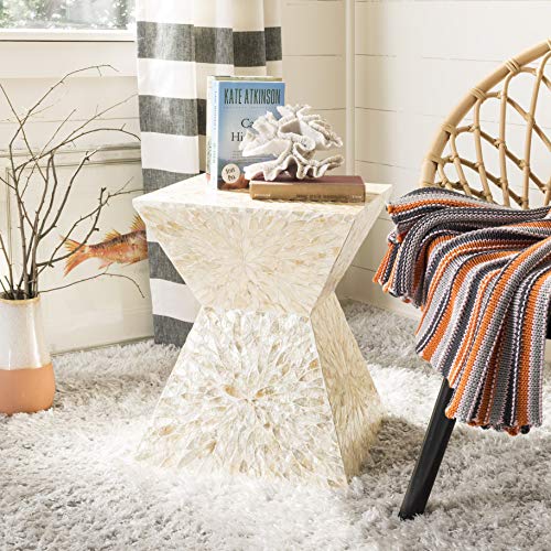 Safavieh Home Collection Calypso Multi Beige Sunburst Mosaic Stool