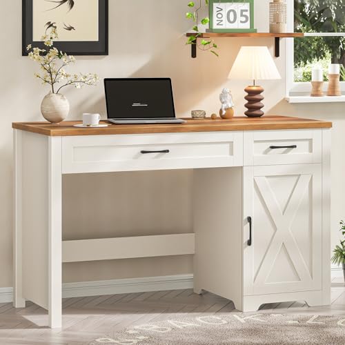 Executive Desk with Storage Cabinet, Unique White, view 4