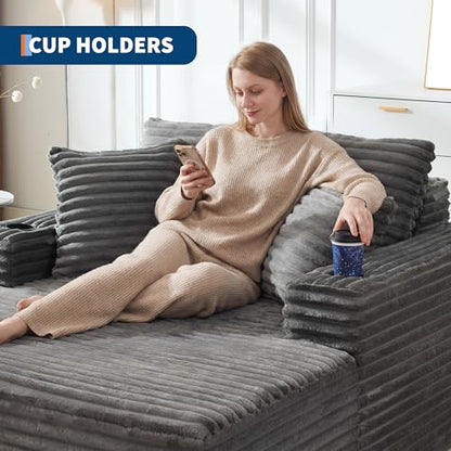 64" Oversized Chaise Lounge Chair Indoor, view 6